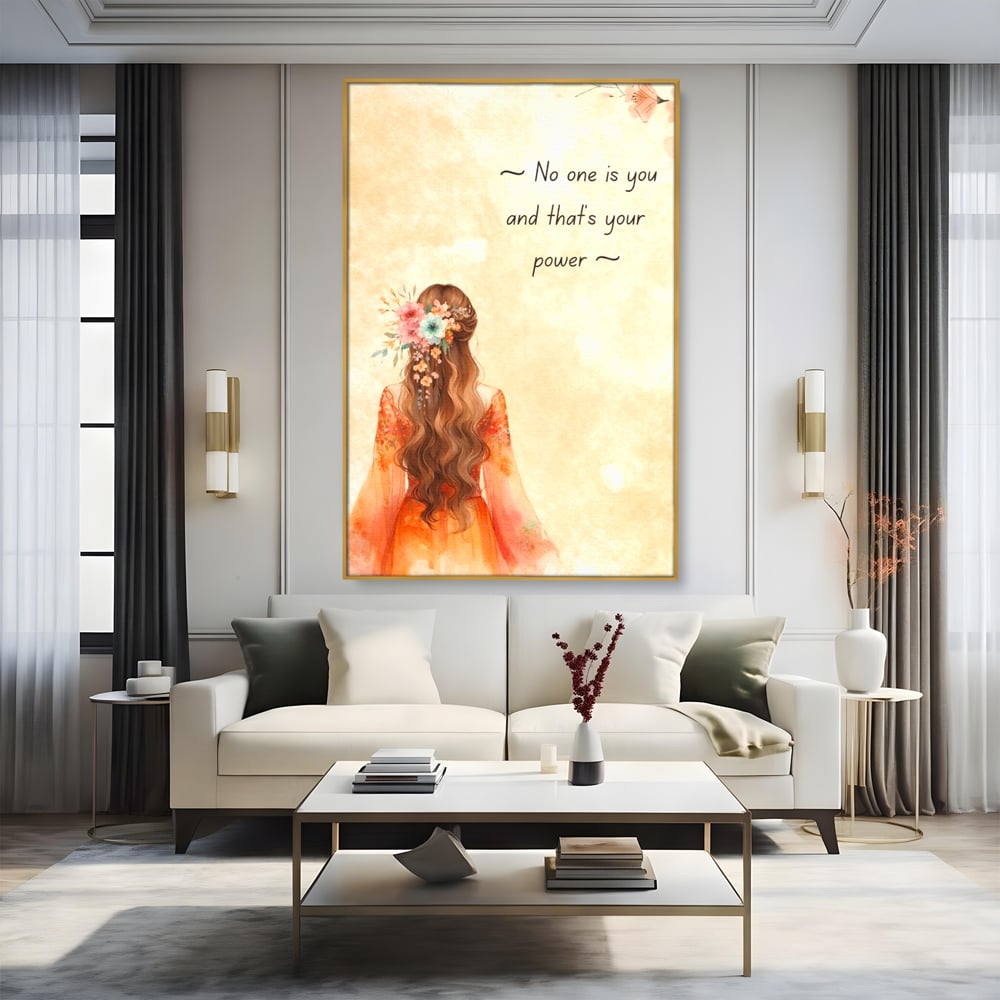 Tablou Canvas Premium, LuxCanva® Q1026, Unic prin Natura, Unicitate, Suflet, Echilibru, Delicatete, Feminitate, Curaj, Floral, Armonie, Birou, Dormitor