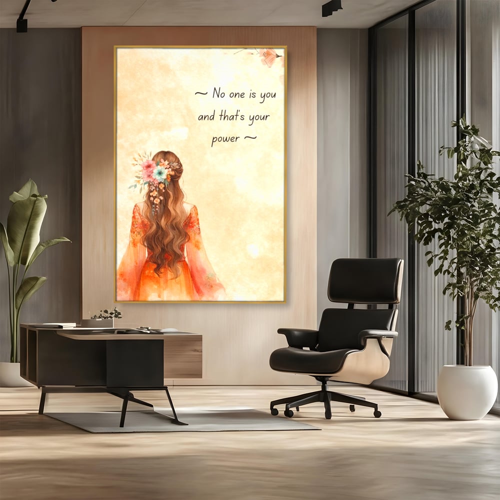 Tablou Canvas Premium, LuxCanva® Q1026, Unic prin Natura, Unicitate, Suflet, Echilibru, Delicatete, Feminitate, Curaj, Floral, Armonie, Birou, Dormitor