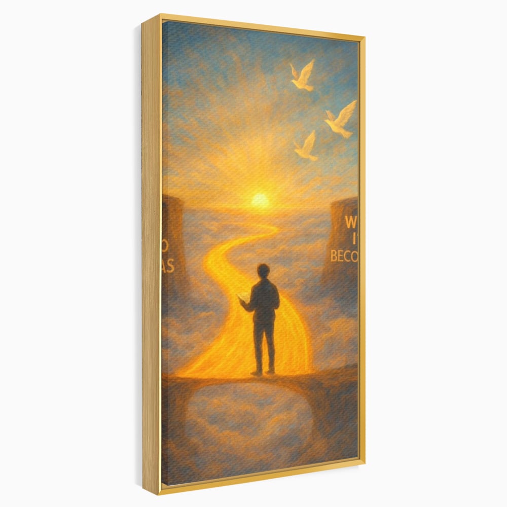 Tablou Canvas Premium, LuxCanva® Q1029, Drumul Schimbarii, Mesaj, Motivatie, Calatorie, Destin, Pasari, Armonie, Evolutie, Lumina, Birou, Dormitor