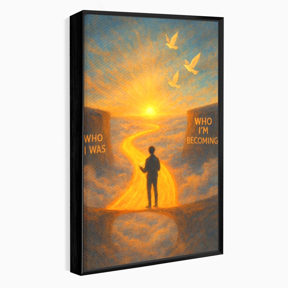 Tablou Canvas Premium, LuxCanva® Q1029, Drumul Schimbarii, Mesaj, Motivatie, Calatorie, Destin, Pasari, Armonie, Evolutie, Lumina, Birou, Dormitor