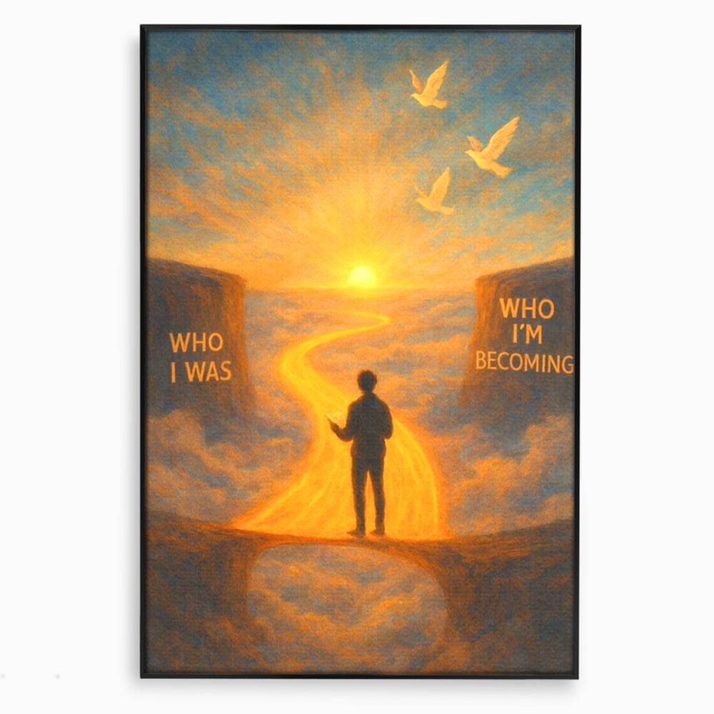 Tablou Canvas Premium, LuxCanva® Q1029, Drumul Schimbarii, Mesaj, Motivatie, Calatorie, Destin, Pasari, Armonie, Evolutie, Lumina, Birou, Dormitor