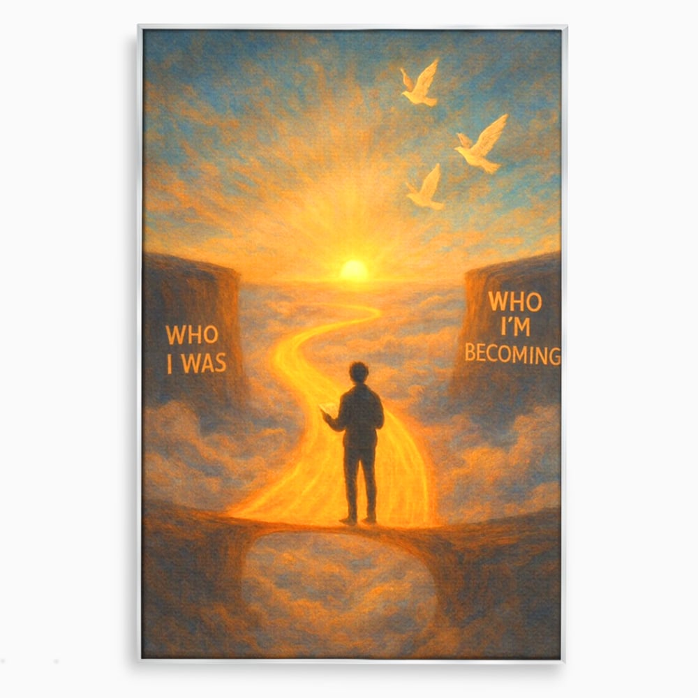 Tablou Canvas Premium, LuxCanva® Q1029, Drumul Schimbarii, Mesaj, Motivatie, Calatorie, Destin, Pasari, Armonie, Evolutie, Lumina, Birou, Dormitor