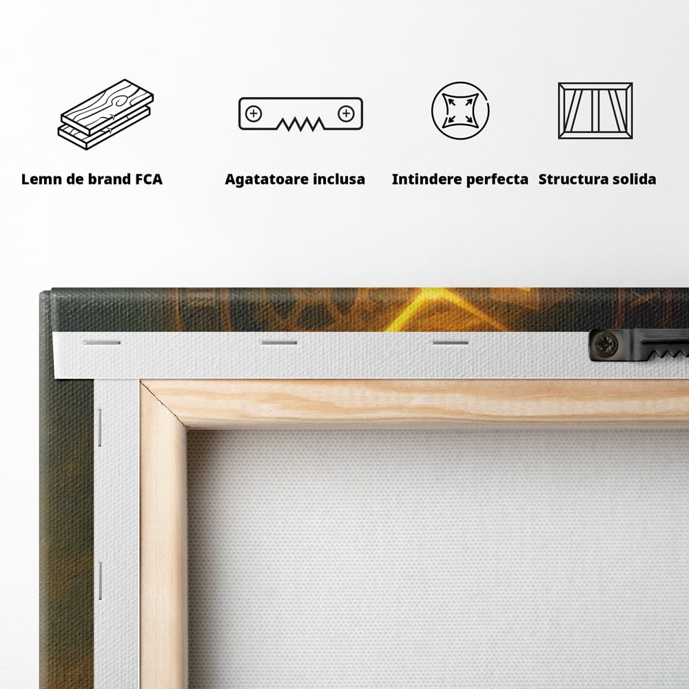 Tablou Canvas Premium, LuxCanva® Q1031, Rabdare si Actiune, Timp, Progres, Efort, Ambitie, Evolutie, Munca, Strategie, Birou, Dormitor