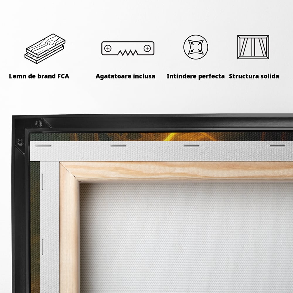 Tablou Canvas Premium, LuxCanva® Q1031, Rabdare si Actiune, Timp, Progres, Efort, Ambitie, Evolutie, Munca, Strategie, Birou, Dormitor