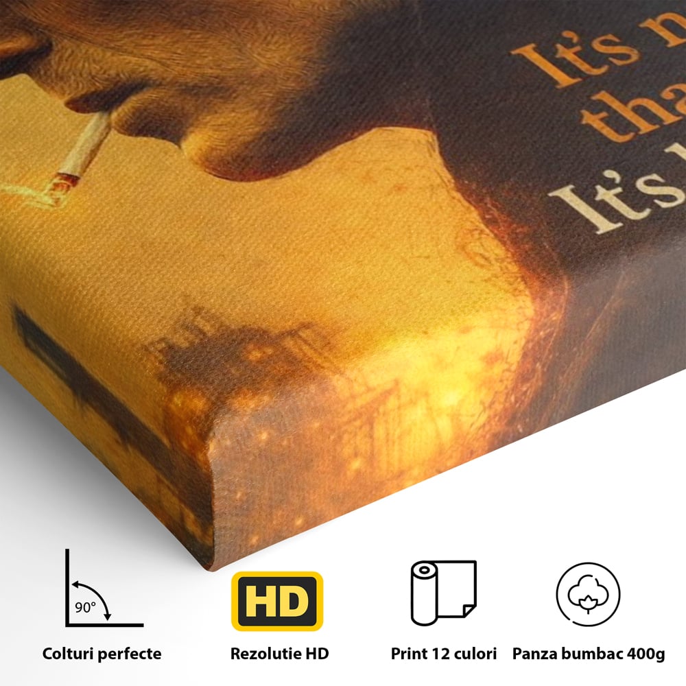 Tablou Canvas Premium, LuxCanva® Q1032, Calm sub Presiune, Determinare, Urban, Mesaj, Motivational, Forta, Ganduri, Caracter, Birou, Dormitor