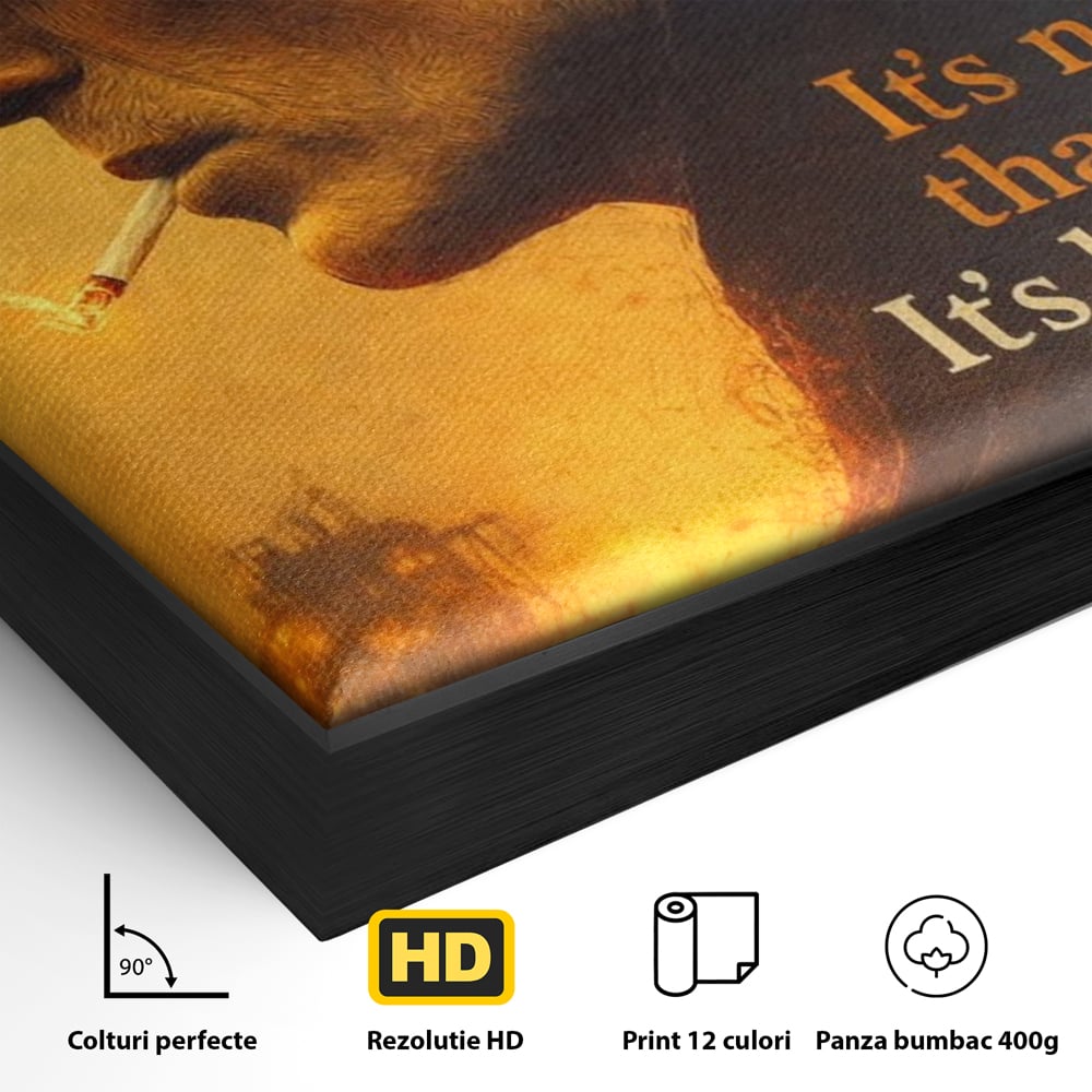 Tablou Canvas Premium, LuxCanva® Q1032, Calm sub Presiune, Determinare, Urban, Mesaj, Motivational, Forta, Ganduri, Caracter, Birou, Dormitor