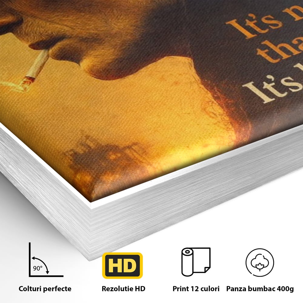 Tablou Canvas Premium, LuxCanva® Q1032, Calm sub Presiune, Determinare, Urban, Mesaj, Motivational, Forta, Ganduri, Caracter, Birou, Dormitor