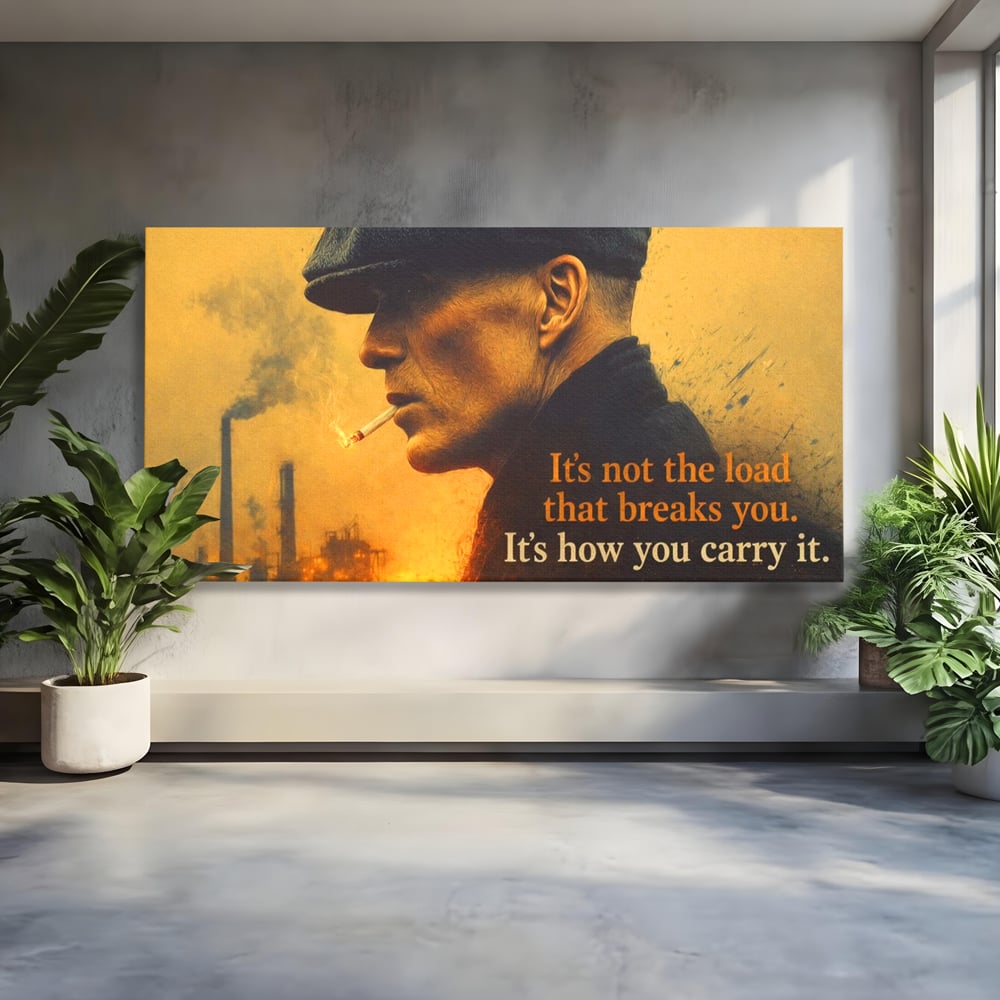 Tablou Canvas Premium, LuxCanva® Q1032, Calm sub Presiune, Determinare, Urban, Mesaj, Motivational, Forta, Ganduri, Caracter, Birou, Dormitor