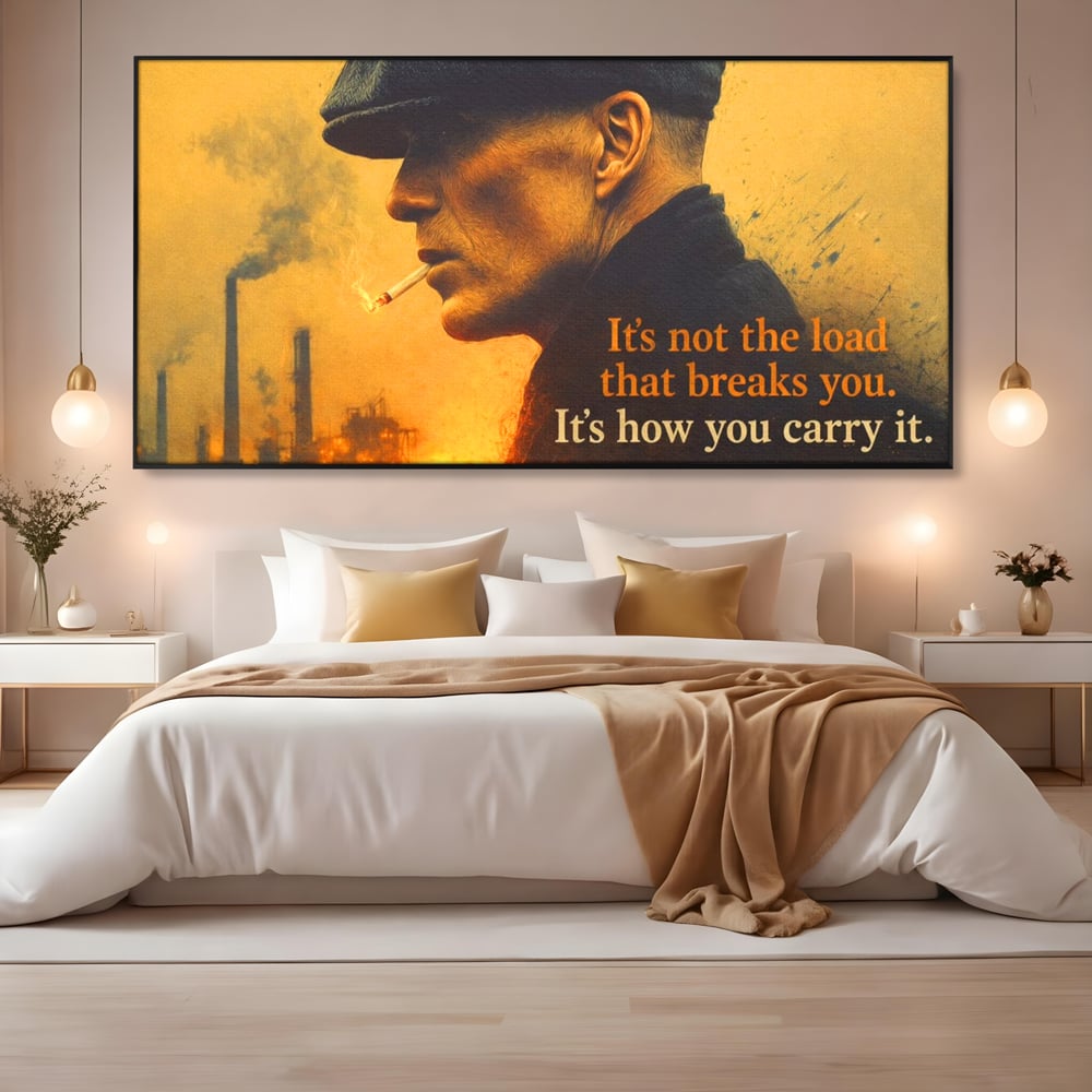 Tablou Canvas Premium, LuxCanva® Q1032, Calm sub Presiune, Determinare, Urban, Mesaj, Motivational, Forta, Ganduri, Caracter, Birou, Dormitor