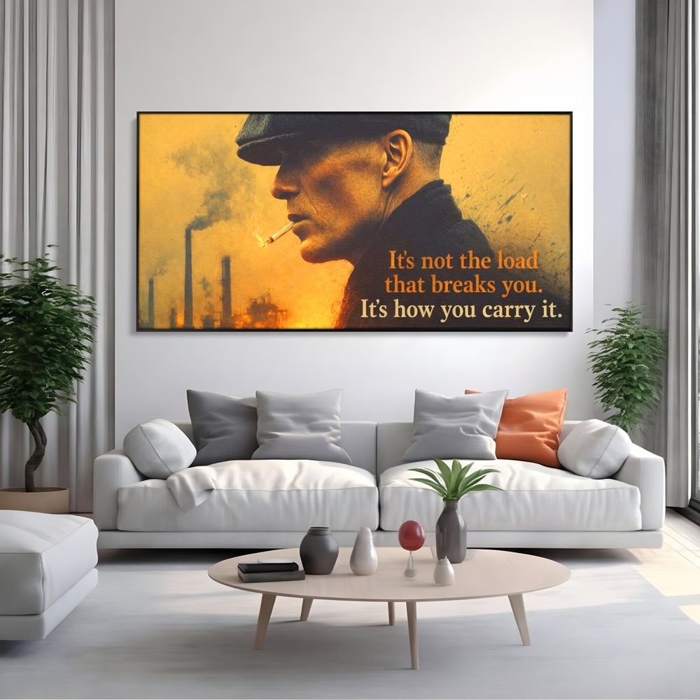 Tablou Canvas Premium, LuxCanva® Q1032, Calm sub Presiune, Determinare, Urban, Mesaj, Motivational, Forta, Ganduri, Caracter, Birou, Dormitor