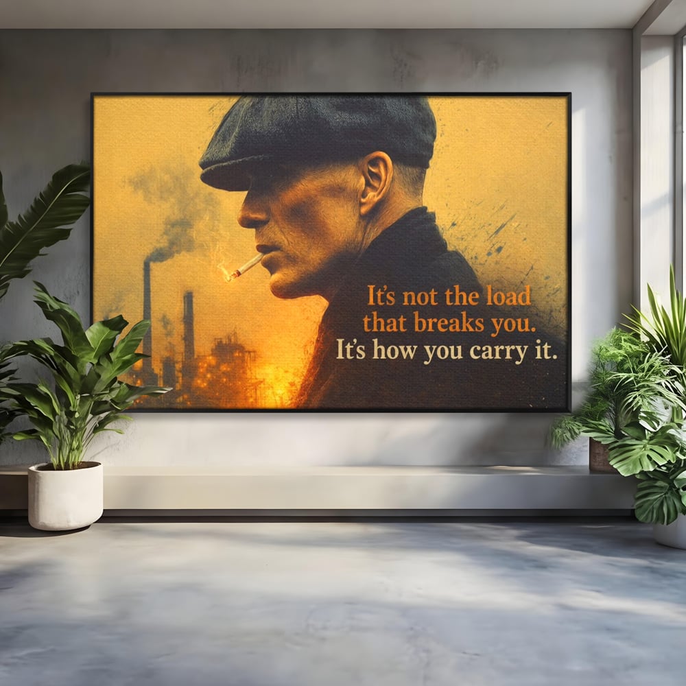 Tablou Canvas Premium, LuxCanva® Q1032, Calm sub Presiune, Determinare, Urban, Mesaj, Motivational, Forta, Ganduri, Caracter, Birou, Dormitor