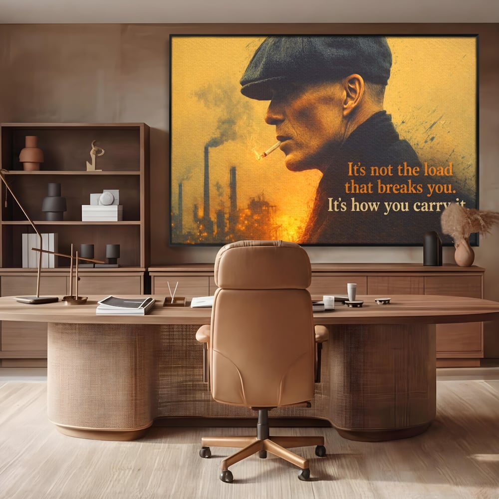 Tablou Canvas Premium, LuxCanva® Q1032, Calm sub Presiune, Determinare, Urban, Mesaj, Motivational, Forta, Ganduri, Caracter, Birou, Dormitor
