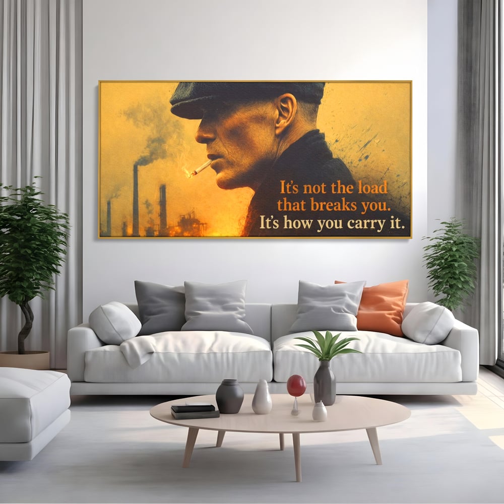 Tablou Canvas Premium, LuxCanva® Q1032, Calm sub Presiune, Determinare, Urban, Mesaj, Motivational, Forta, Ganduri, Caracter, Birou, Dormitor
