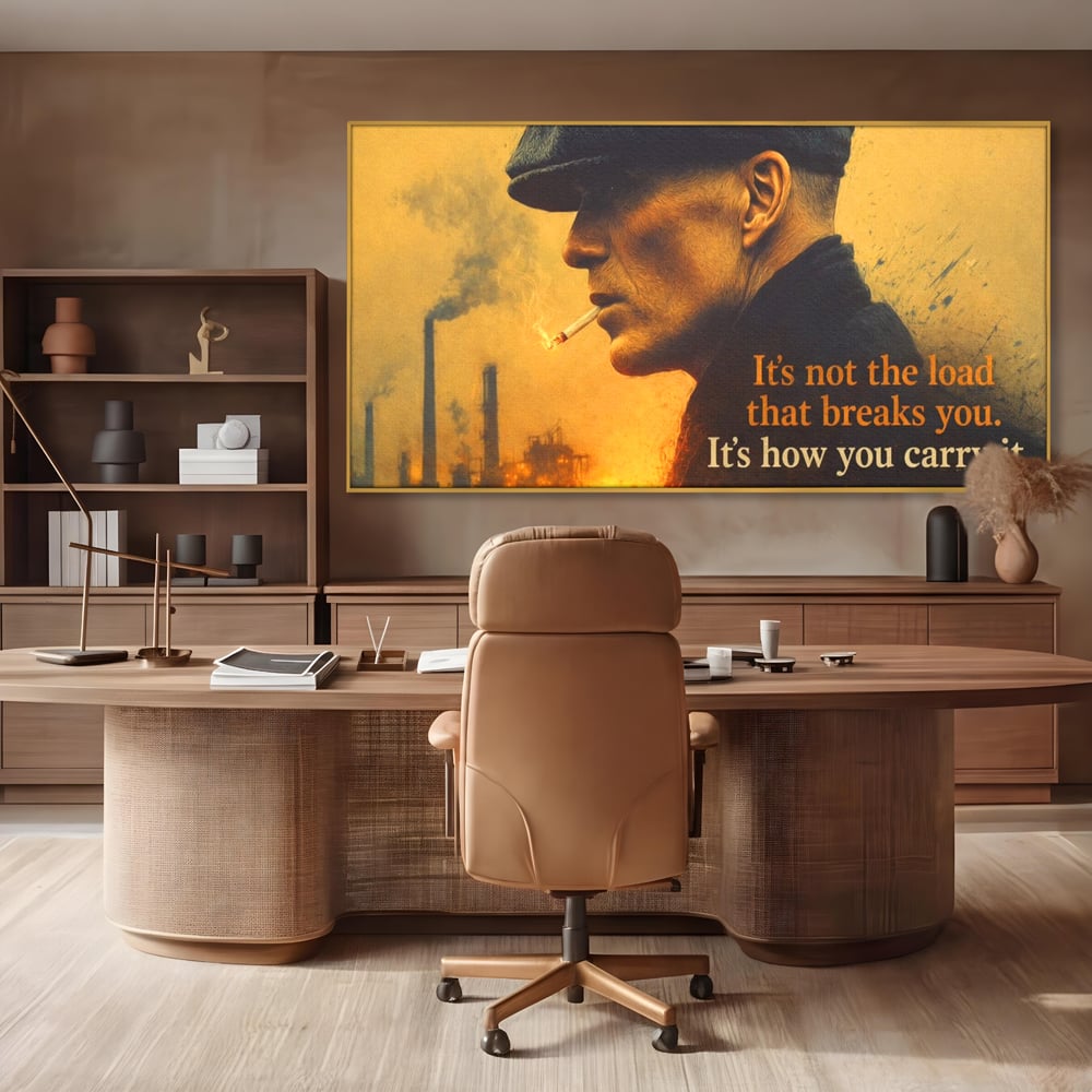 Tablou Canvas Premium, LuxCanva® Q1032, Calm sub Presiune, Determinare, Urban, Mesaj, Motivational, Forta, Ganduri, Caracter, Birou, Dormitor