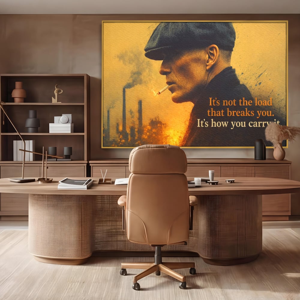 Tablou Canvas Premium, LuxCanva® Q1032, Calm sub Presiune, Determinare, Urban, Mesaj, Motivational, Forta, Ganduri, Caracter, Birou, Dormitor