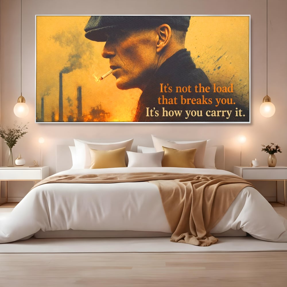 Tablou Canvas Premium, LuxCanva® Q1032, Calm sub Presiune, Determinare, Urban, Mesaj, Motivational, Forta, Ganduri, Caracter, Birou, Dormitor