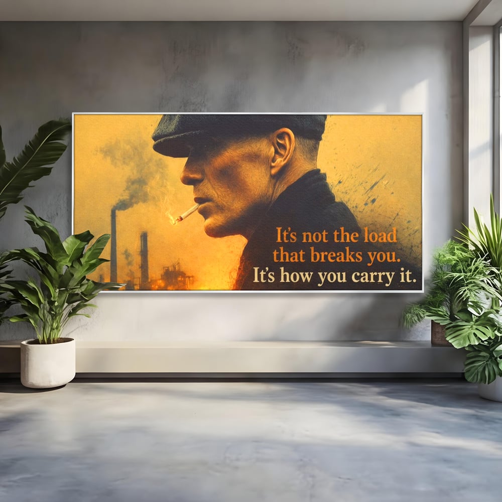 Tablou Canvas Premium, LuxCanva® Q1032, Calm sub Presiune, Determinare, Urban, Mesaj, Motivational, Forta, Ganduri, Caracter, Birou, Dormitor