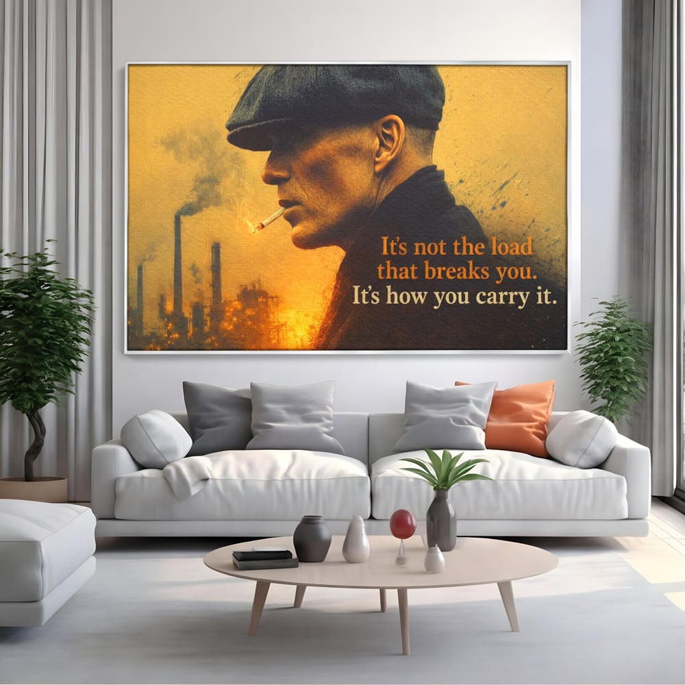 Tablou Canvas Premium, LuxCanva® Q1032, Calm sub Presiune, Determinare, Urban, Mesaj, Motivational, Forta, Ganduri, Caracter, Birou, Dormitor