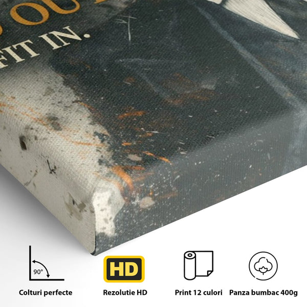 Tablou Canvas Premium, LuxCanva® Q1033, Dincolo de Reguli, Lider, Profesionist, Business, Independenta, Motivatie, Ambitie, Viziune, Birou, Dormitor