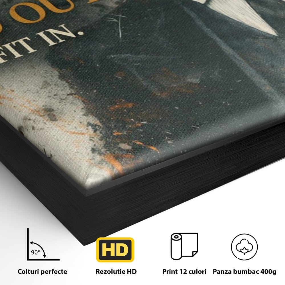 Tablou Canvas Premium, LuxCanva® Q1033, Dincolo de Reguli, Lider, Profesionist, Business, Independenta, Motivatie, Ambitie, Viziune, Birou, Dormitor