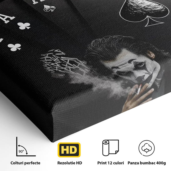 Tablou Canvas Premium, LuxCanva® Q1035, Cartile Destinului, Joc, Transformare, Carti, Poker, Joker, Noroc, Risc, Decizie, Birou, Dormitor