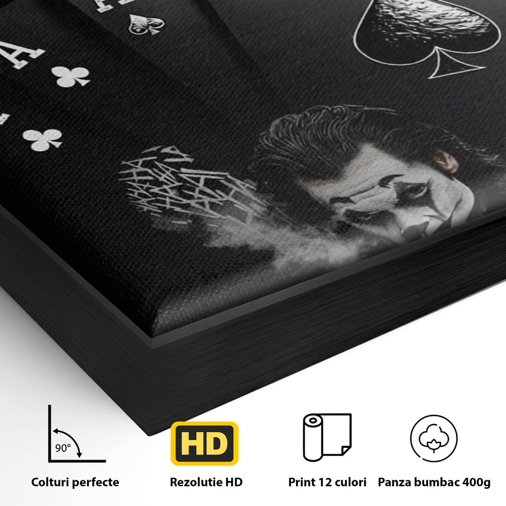 Tablou Canvas Premium, LuxCanva® Q1035, Cartile Destinului, Joc, Transformare, Carti, Poker, Joker, Noroc, Risc, Decizie, Birou, Dormitor