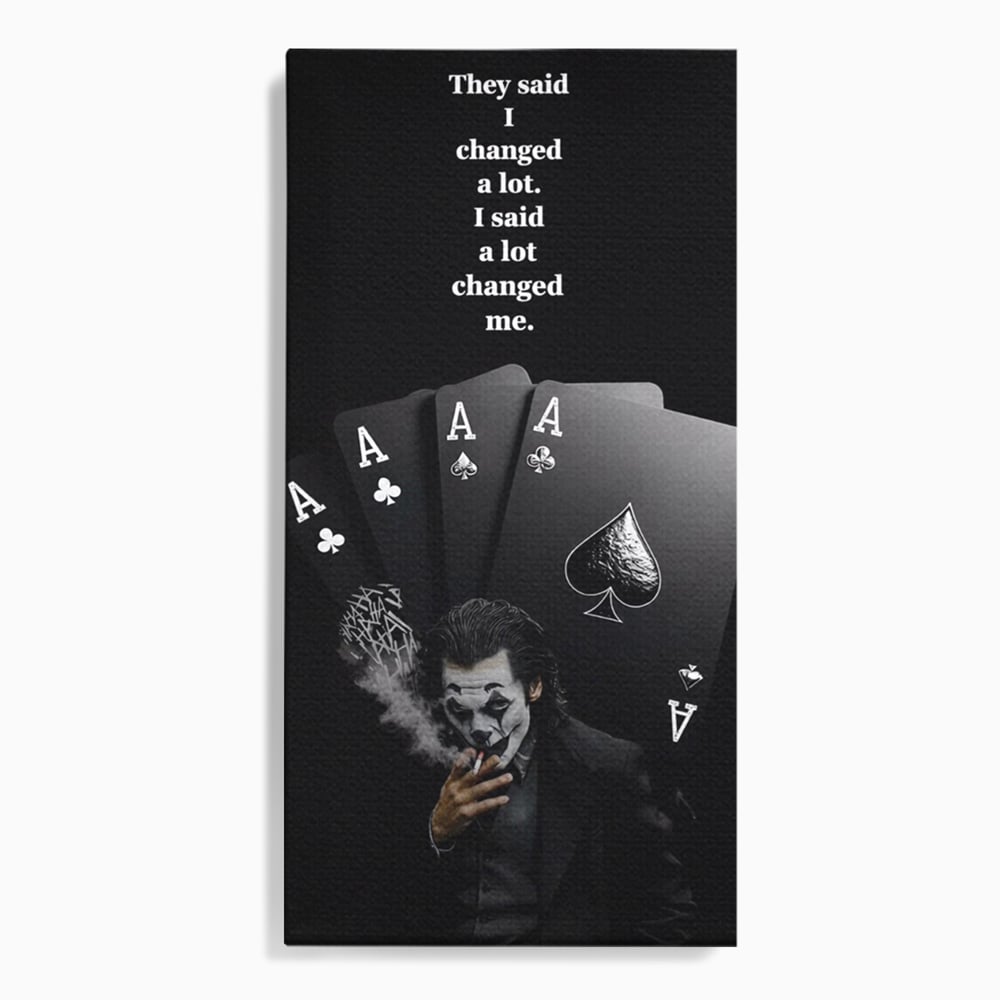 Tablou Canvas Premium, LuxCanva® Q1035, Cartile Destinului, Joc, Transformare, Carti, Poker, Joker, Noroc, Risc, Decizie, Birou, Dormitor