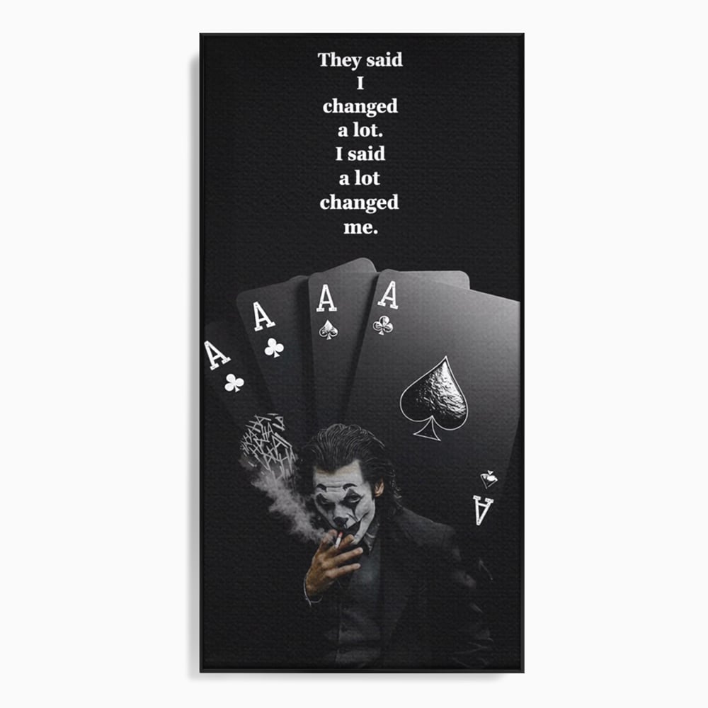 Tablou Canvas Premium, LuxCanva® Q1035, Cartile Destinului, Joc, Transformare, Carti, Poker, Joker, Noroc, Risc, Decizie, Birou, Dormitor
