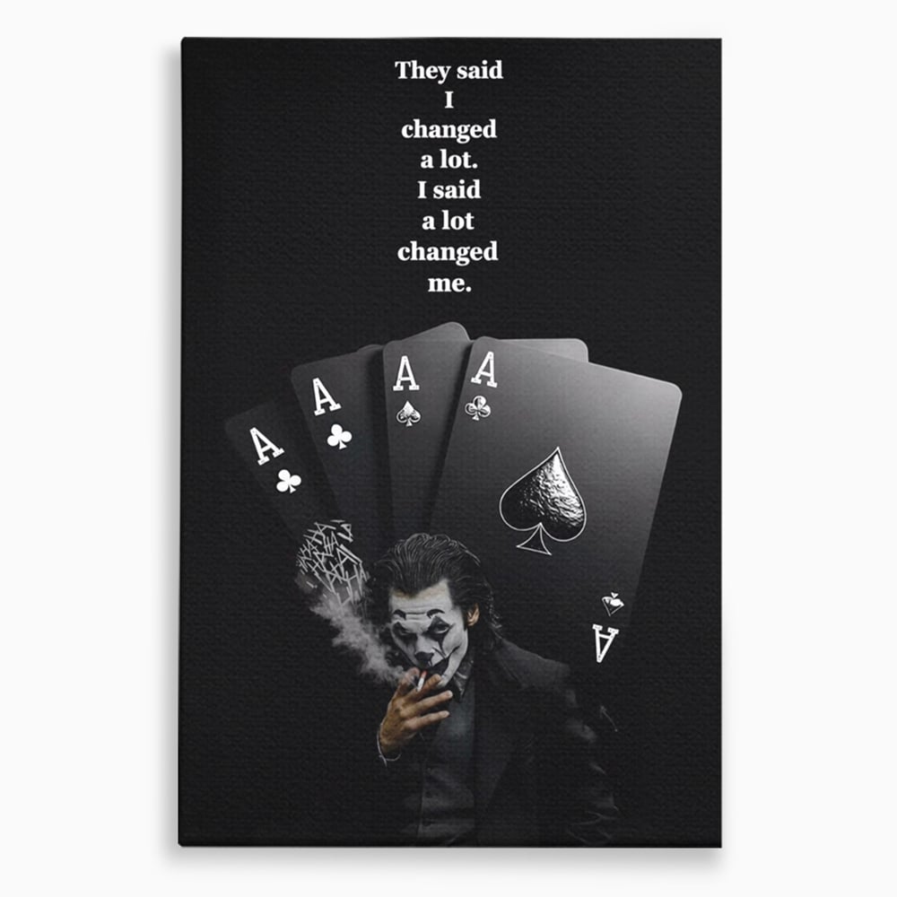 Tablou Canvas Premium, LuxCanva® Q1035, Cartile Destinului, Joc, Transformare, Carti, Poker, Joker, Noroc, Risc, Decizie, Birou, Dormitor