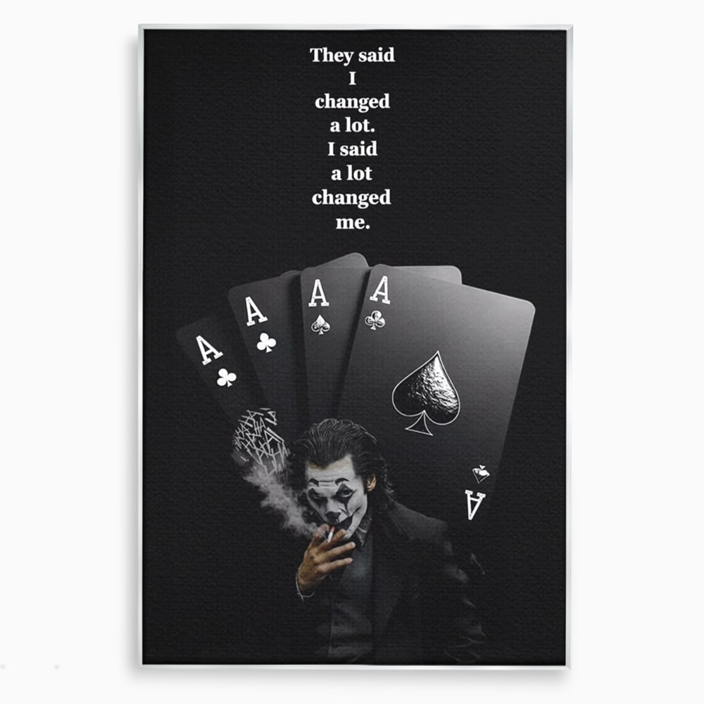 Tablou Canvas Premium, LuxCanva® Q1035, Cartile Destinului, Joc, Transformare, Carti, Poker, Joker, Noroc, Risc, Decizie, Birou, Dormitor