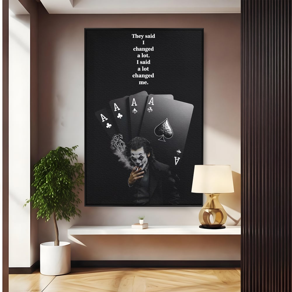 Tablou Canvas Premium, LuxCanva® Q1035, Cartile Destinului, Joc, Transformare, Carti, Poker, Joker, Noroc, Risc, Decizie, Birou, Dormitor