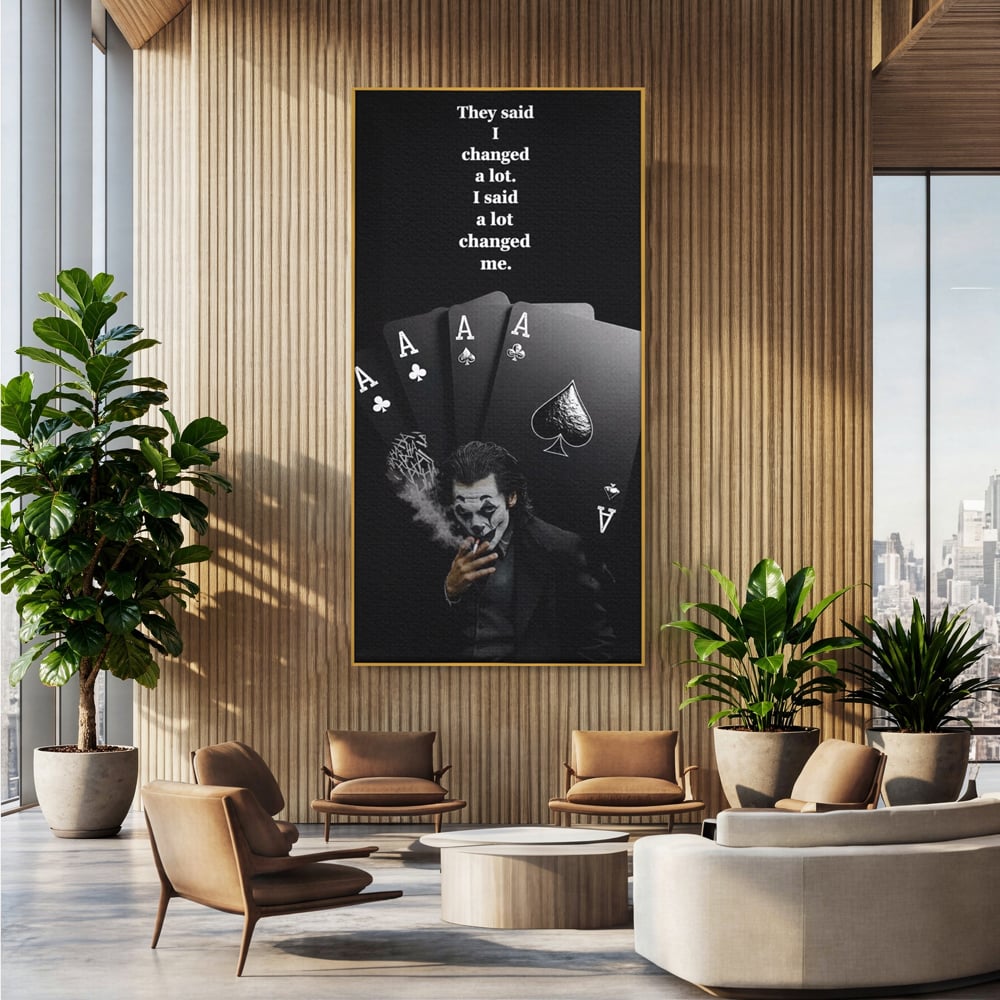 Tablou Canvas Premium, LuxCanva® Q1035, Cartile Destinului, Joc, Transformare, Carti, Poker, Joker, Noroc, Risc, Decizie, Birou, Dormitor