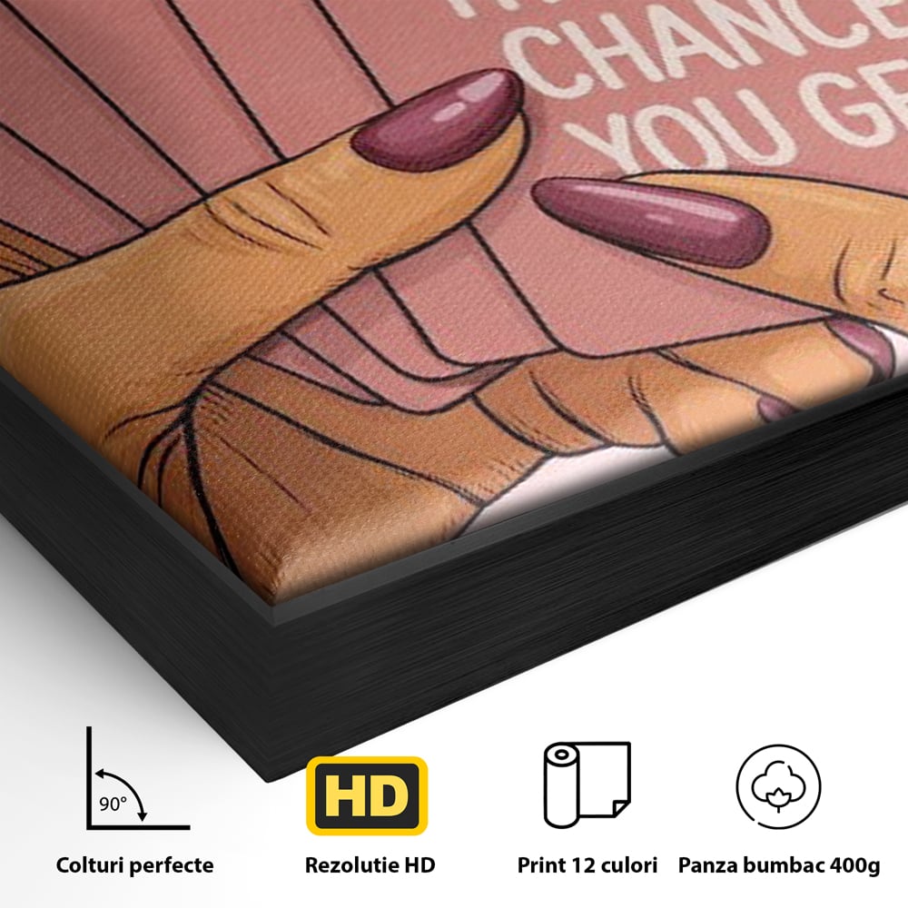 Tablou Canvas Premium, LuxCanva® Q1036, Totul sau Nimic, Risc, Poker, Noroc, Putere, Carti, Control, Motivatie, Strategie, Feminitate, Birou, Dormitor