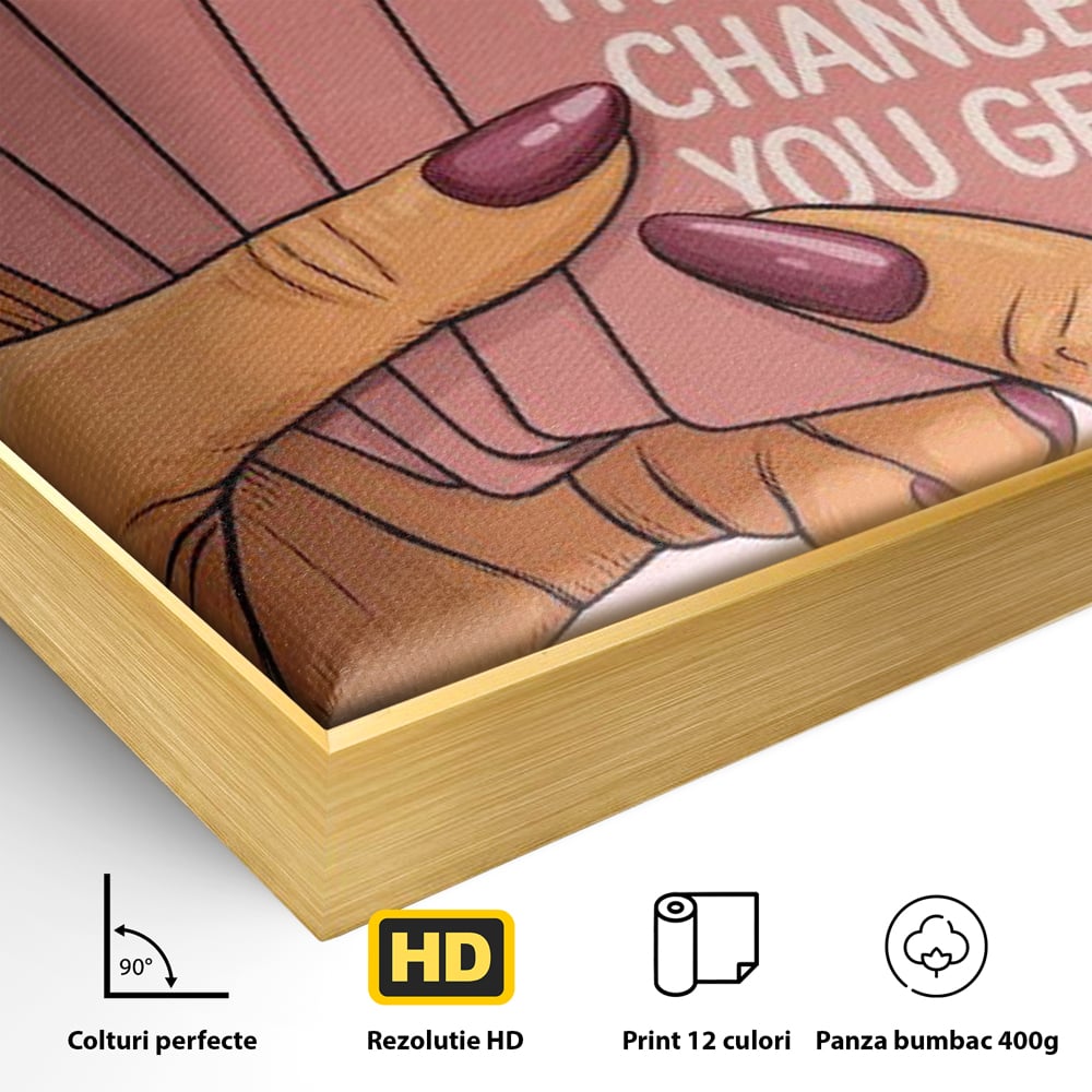 Tablou Canvas Premium, LuxCanva® Q1036, Totul sau Nimic, Risc, Poker, Noroc, Putere, Carti, Control, Motivatie, Strategie, Feminitate, Birou, Dormitor