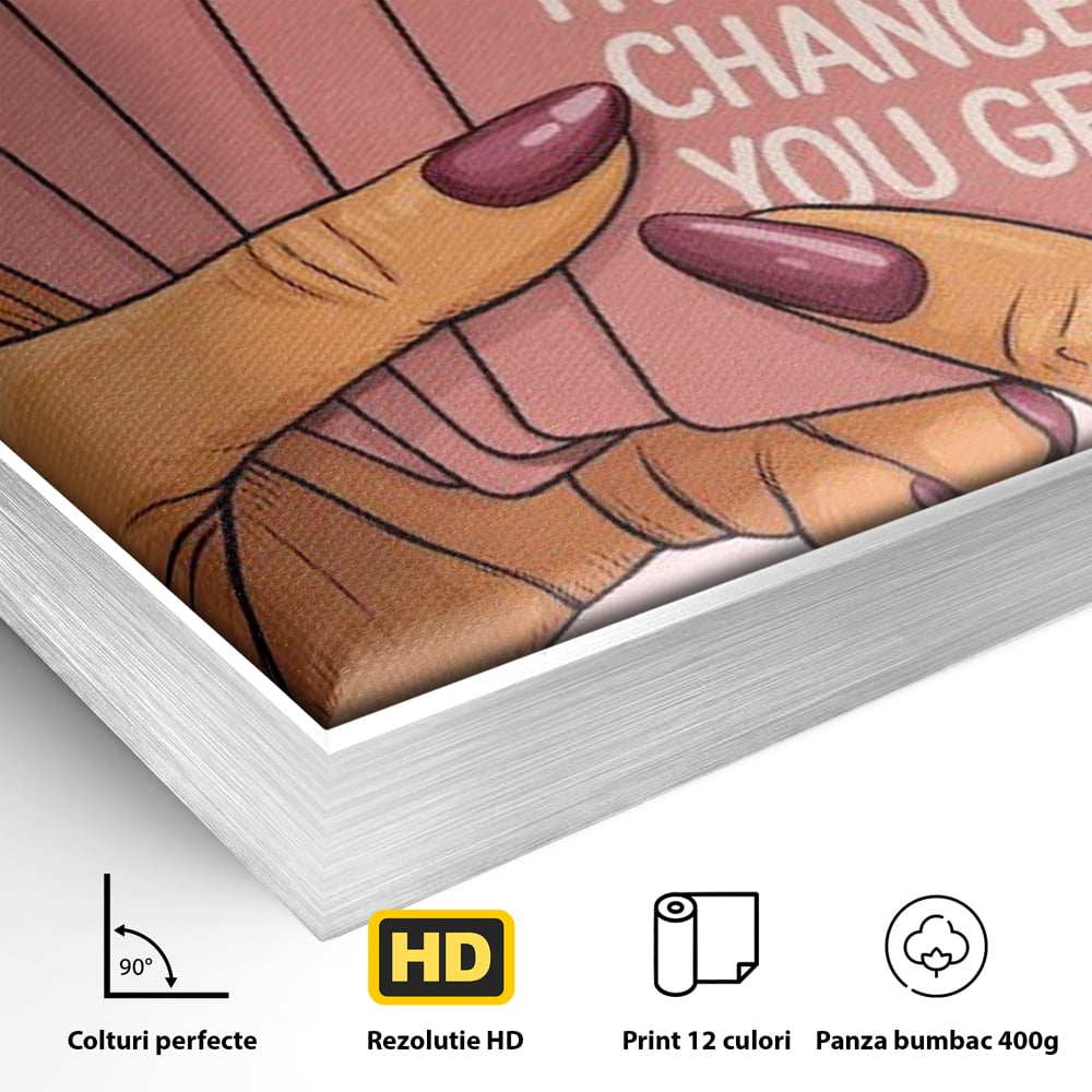 Tablou Canvas Premium, LuxCanva® Q1036, Totul sau Nimic, Risc, Poker, Noroc, Putere, Carti, Control, Motivatie, Strategie, Feminitate, Birou, Dormitor