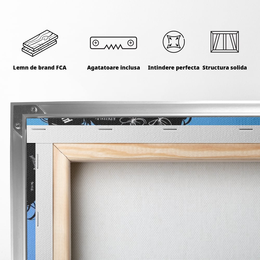 Tablou Canvas Premium, LuxCanva® Q1037, Identitate Inflorita,  Femeie, Fluture, Cuvinte, Mesaj, Motivational, Incredere, Armonie, Optimism, Birou, Dormitor