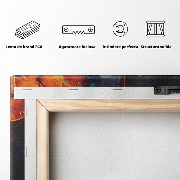 Tablou Canvas Premium, LuxCanva® Q1038, La Timpul Potrivit, Ceas, Timp, Meditatie, Drum, Ganduri, Viata, Claritate, Destin, Birou, Dormitor