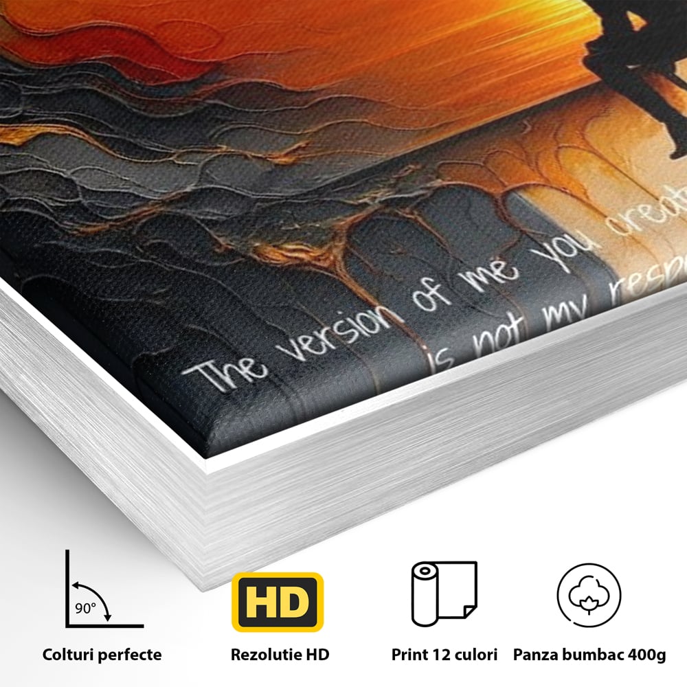 Tablou Canvas Premium, LuxCanva® Q1039, Apusul Adevarului, Soare, Meditatie, Abstract, Identitate, Reflectie, Claritate, Echilibru, Birou, Dormitor