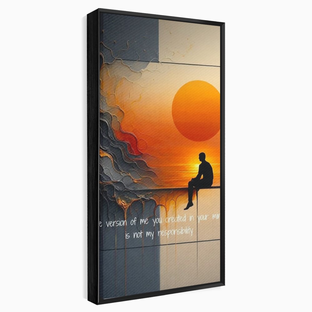 Tablou Canvas Premium, LuxCanva® Q1039, Apusul Adevarului, Soare, Meditatie, Abstract, Identitate, Reflectie, Claritate, Echilibru, Birou, Dormitor