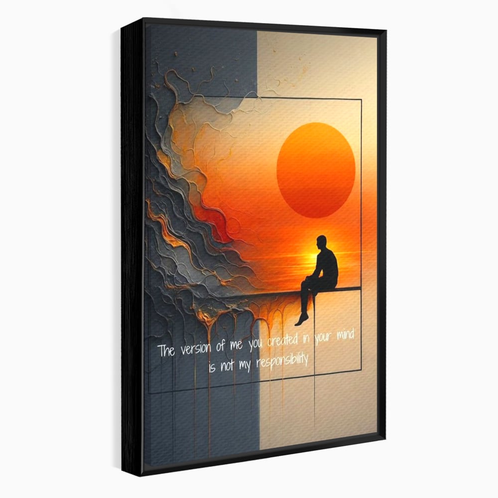 Tablou Canvas Premium, LuxCanva® Q1039, Apusul Adevarului, Soare, Meditatie, Abstract, Identitate, Reflectie, Claritate, Echilibru, Birou, Dormitor