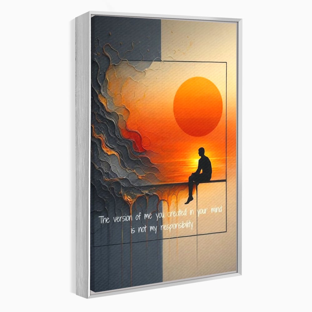Tablou Canvas Premium, LuxCanva® Q1039, Apusul Adevarului, Soare, Meditatie, Abstract, Identitate, Reflectie, Claritate, Echilibru, Birou, Dormitor