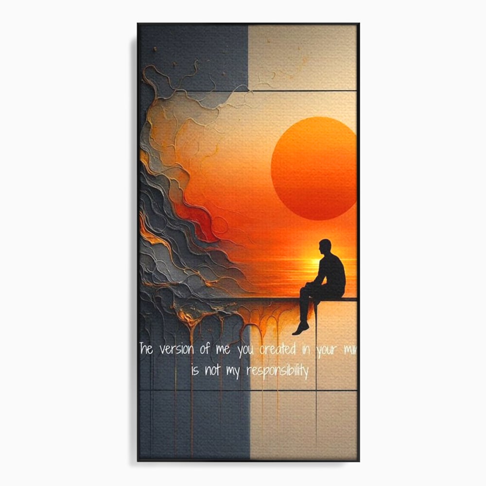 Tablou Canvas Premium, LuxCanva® Q1039, Apusul Adevarului, Soare, Meditatie, Abstract, Identitate, Reflectie, Claritate, Echilibru, Birou, Dormitor