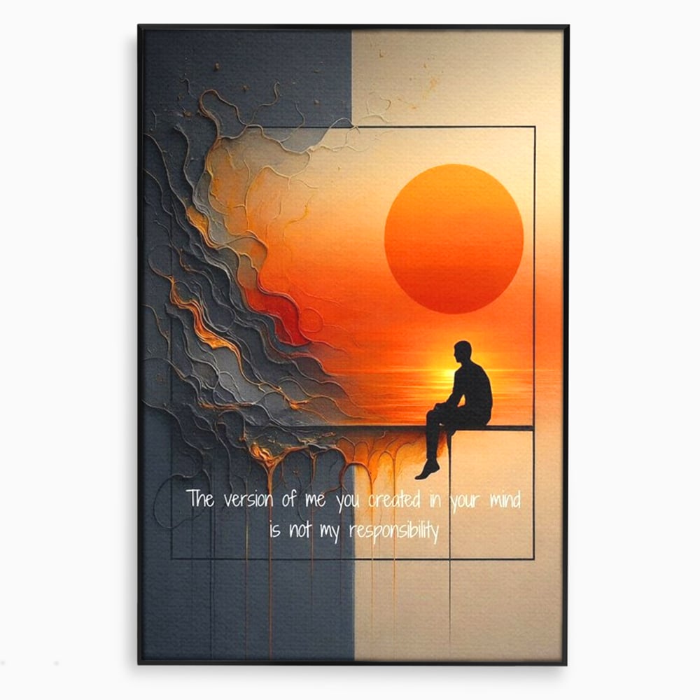 Tablou Canvas Premium, LuxCanva® Q1039, Apusul Adevarului, Soare, Meditatie, Abstract, Identitate, Reflectie, Claritate, Echilibru, Birou, Dormitor