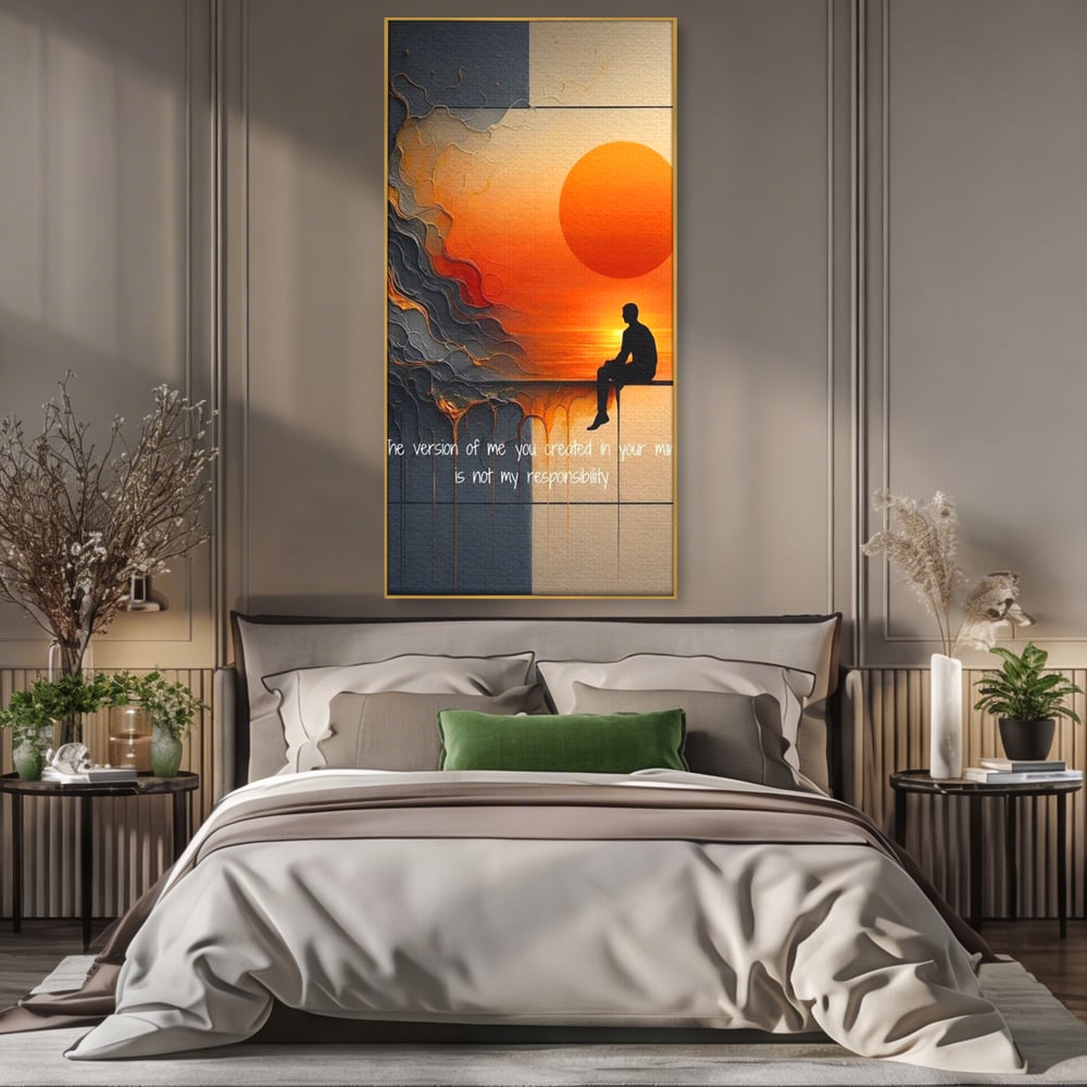 Tablou Canvas Premium, LuxCanva® Q1039, Apusul Adevarului, Soare, Meditatie, Abstract, Identitate, Reflectie, Claritate, Echilibru, Birou, Dormitor