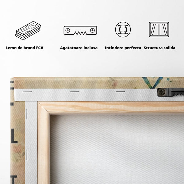 Leinwand Wandkunst Premium, LuxCanva® Q1041, Harmonie des Selbst, Energie, Gleichgewicht, Yoga, Ehrgeiz, Frieden, Frieden, Motivation, Manifestation, Büro, Schlafzimmer