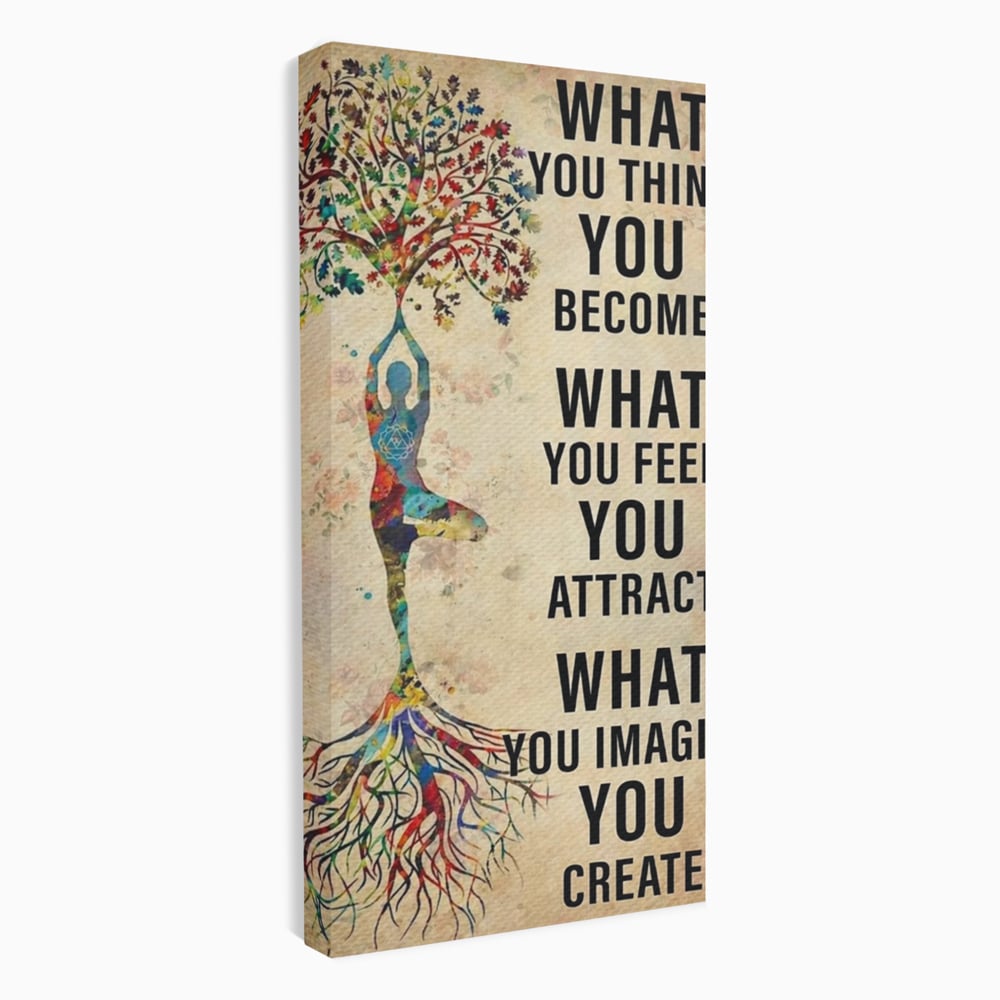 Leinwand Wandkunst Premium, LuxCanva® Q1041, Harmonie des Selbst, Energie, Gleichgewicht, Yoga, Ehrgeiz, Frieden, Frieden, Motivation, Manifestation, Büro, Schlafzimmer
