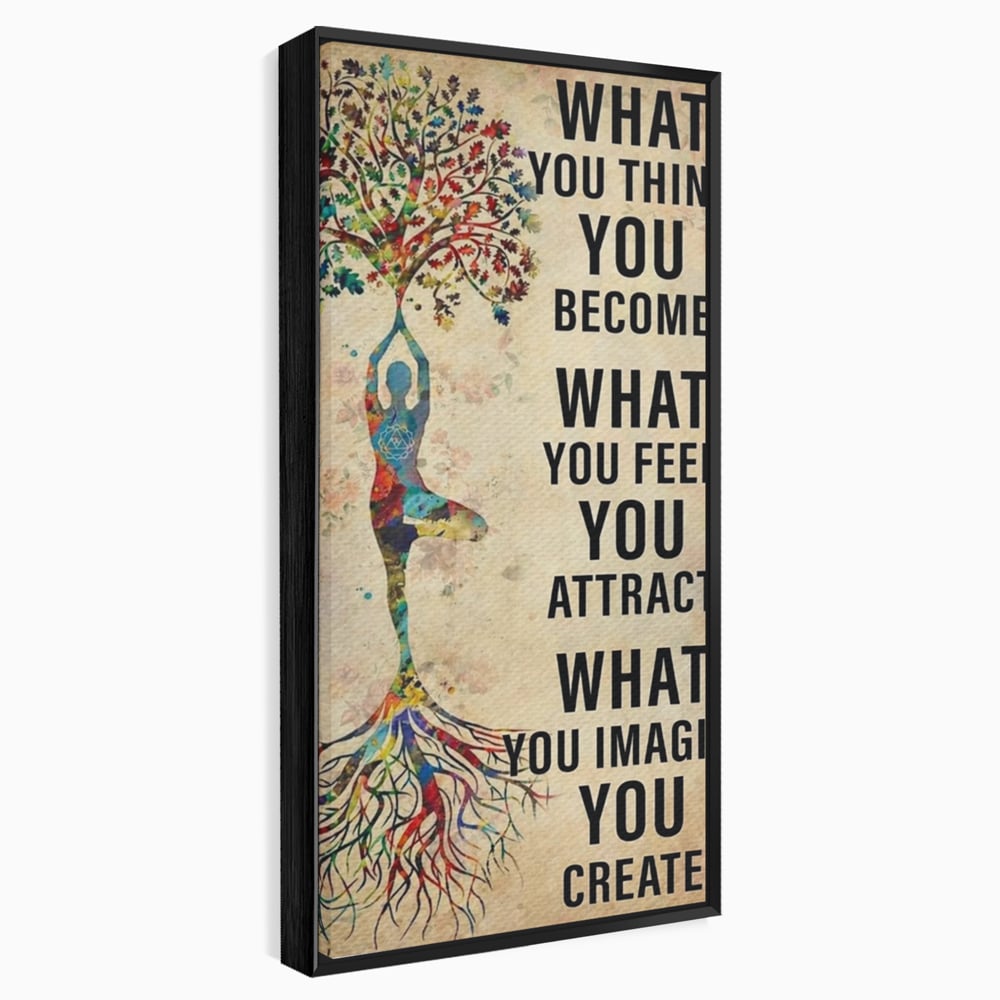 Leinwand Wandkunst Premium, LuxCanva® Q1041, Harmonie des Selbst, Energie, Gleichgewicht, Yoga, Ehrgeiz, Frieden, Frieden, Motivation, Manifestation, Büro, Schlafzimmer