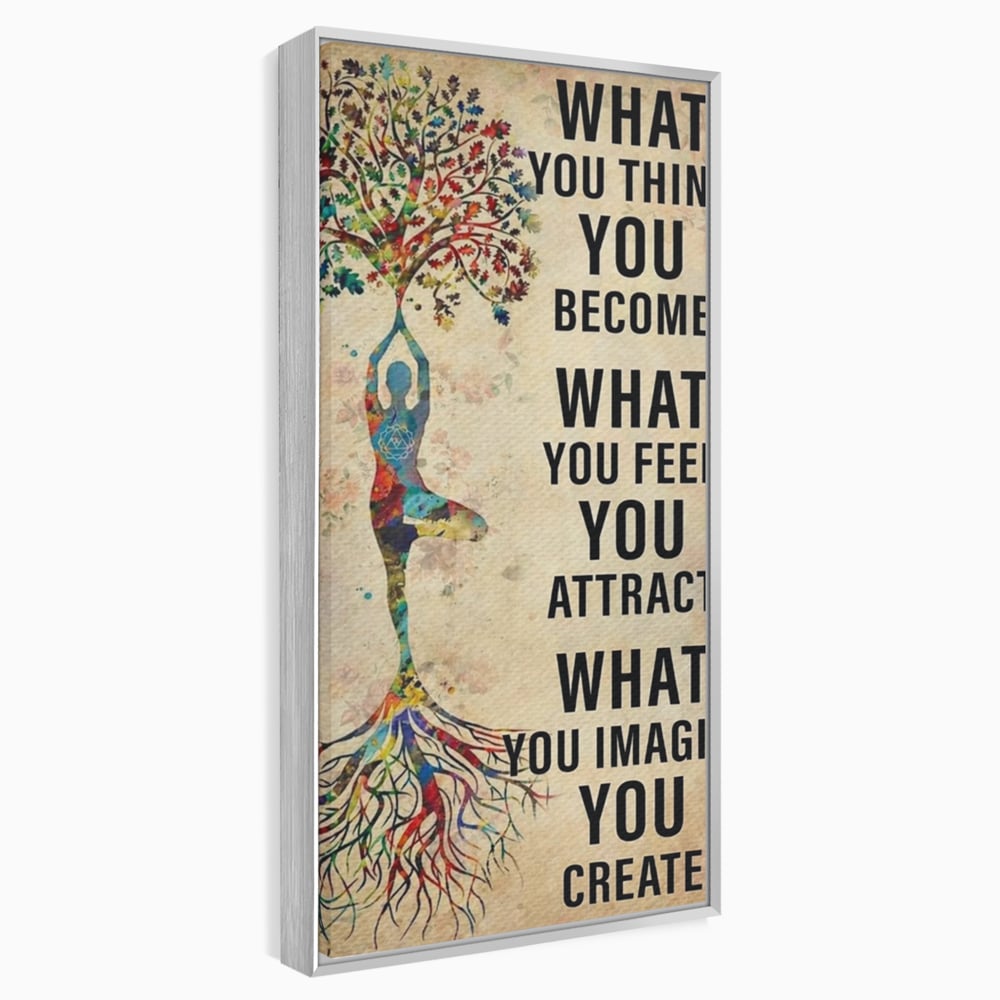 Leinwand Wandkunst Premium, LuxCanva® Q1041, Harmonie des Selbst, Energie, Gleichgewicht, Yoga, Ehrgeiz, Frieden, Frieden, Motivation, Manifestation, Büro, Schlafzimmer