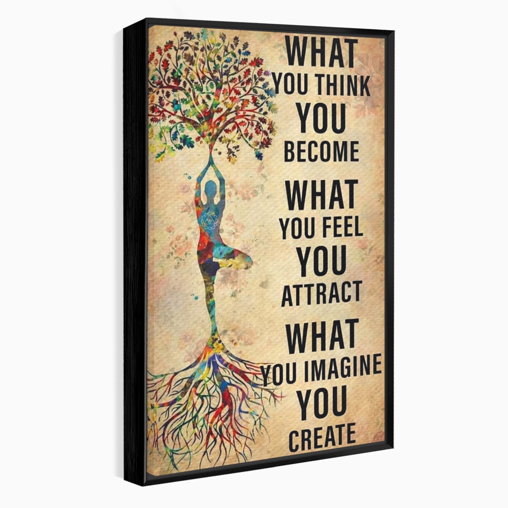 Leinwand Wandkunst Premium, LuxCanva® Q1041, Harmonie des Selbst, Energie, Gleichgewicht, Yoga, Ehrgeiz, Frieden, Frieden, Motivation, Manifestation, Büro, Schlafzimmer