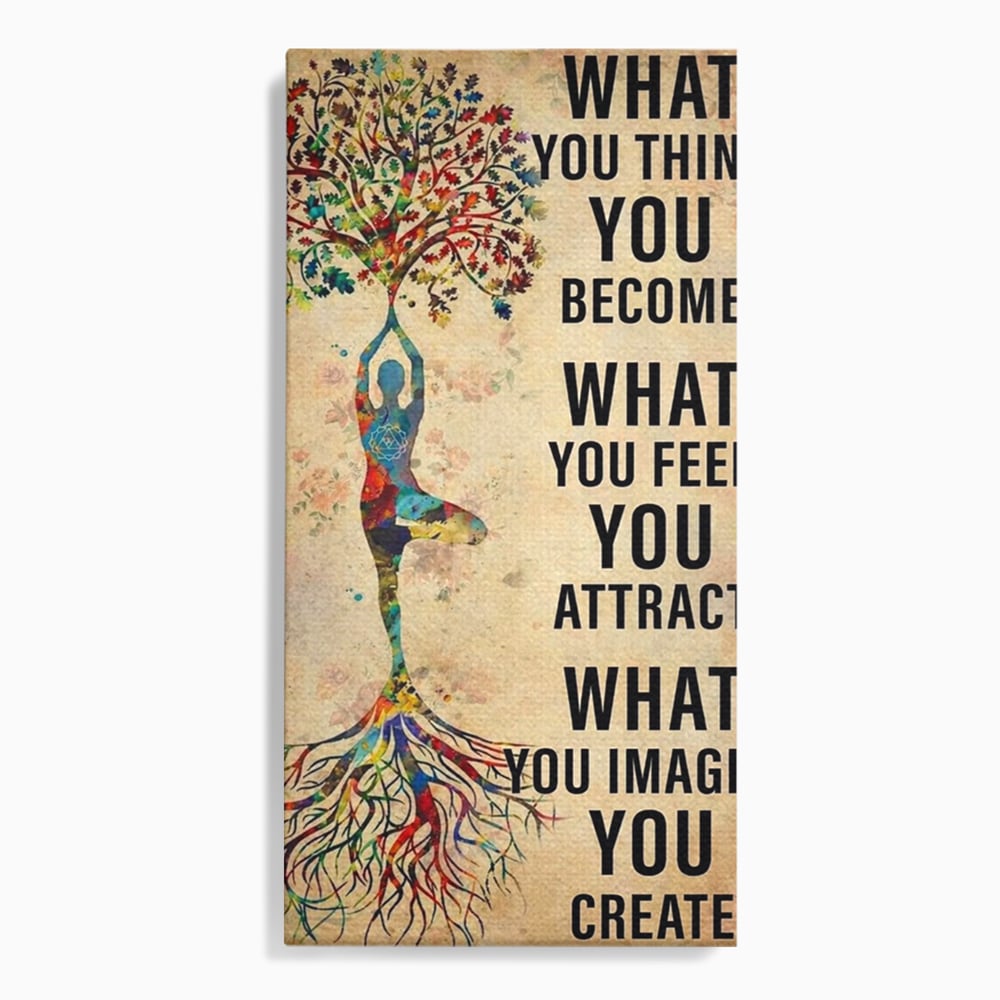 Leinwand Wandkunst Premium, LuxCanva® Q1041, Harmonie des Selbst, Energie, Gleichgewicht, Yoga, Ehrgeiz, Frieden, Frieden, Motivation, Manifestation, Büro, Schlafzimmer